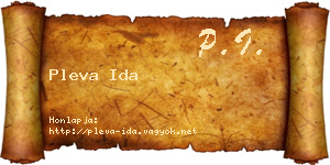 Pleva Ida névjegykártya