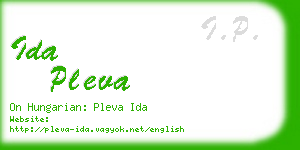 ida pleva business card